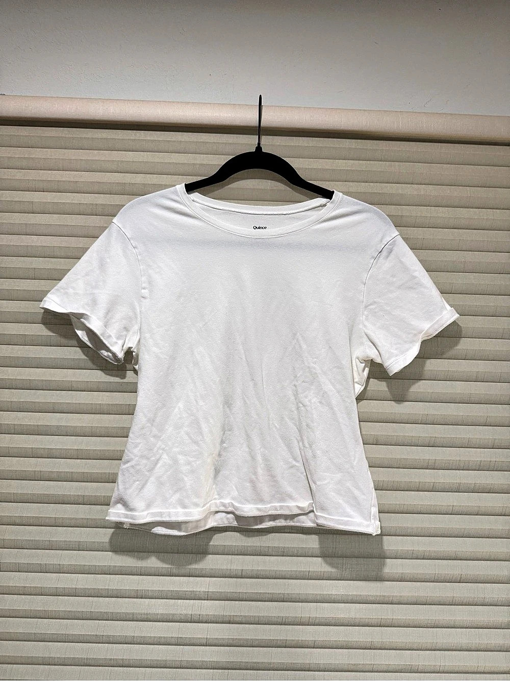 Quince Stretch Cotton Jersey Fitted T-Shirt White